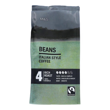 M & S Fairtrade Italienische Kaffeebohnen 227G