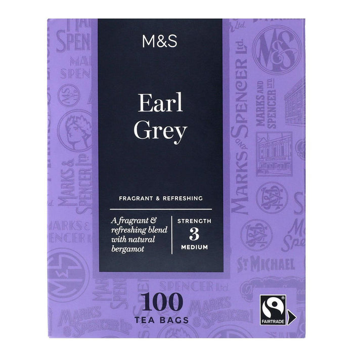 M & S Earl Grey Teebeutel 100 pro Packung