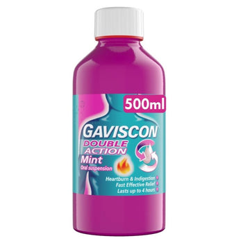 Gaviscon double action liquid brûlures d'estomac et indigestion Mint 600 ml