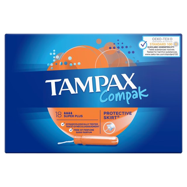 Tampax Compak Super Plus Tampones 18 por paquete