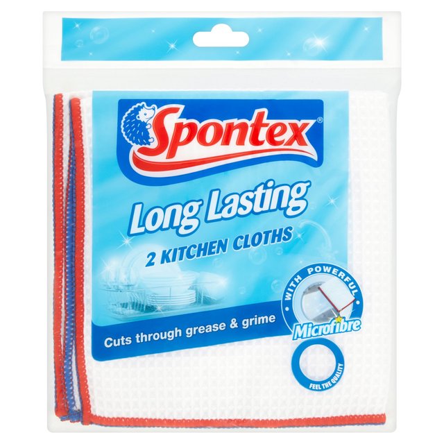 Paño de cocina de larga duración Spontex 2 por paquete 