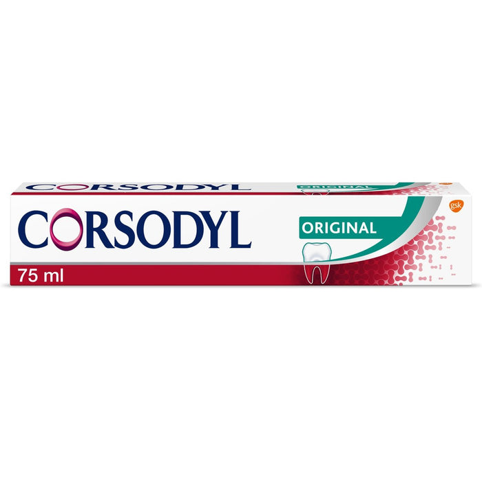 Corsodyl Gum Care Zahnpasta täglich Fluorid Original 75 ml