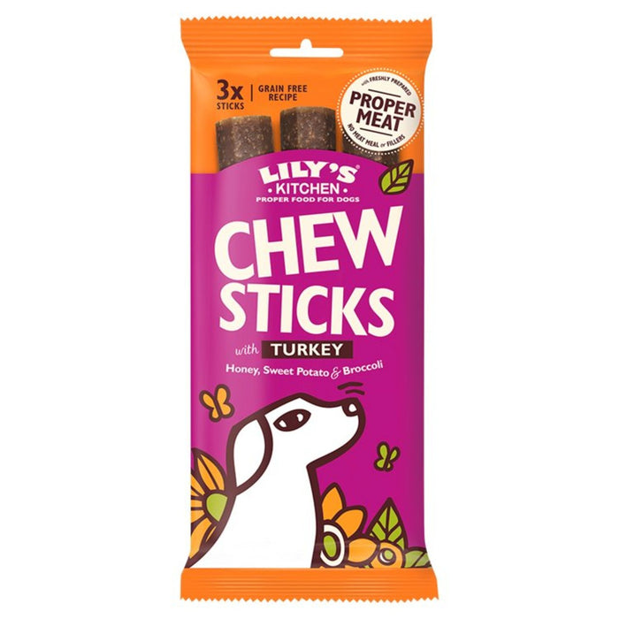 Lily's Kitchen Chew Sticks con pavo para perros 120G