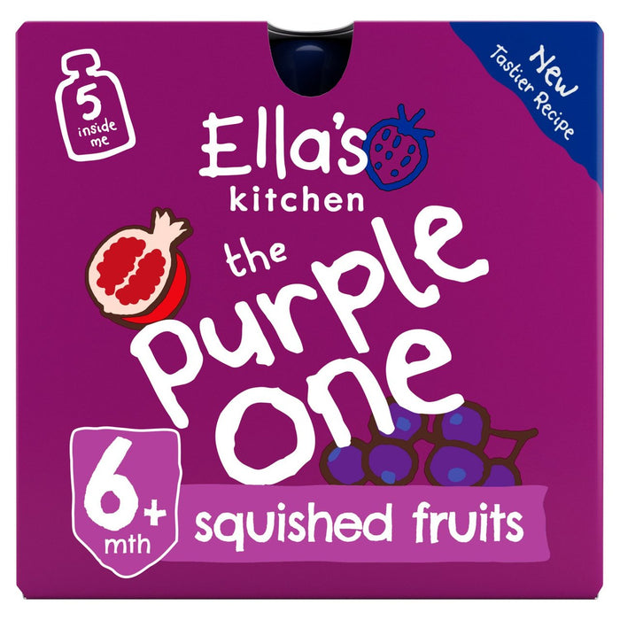 Ellas Küche Bio -Smoothie Früchte die lila One 5 x 90g