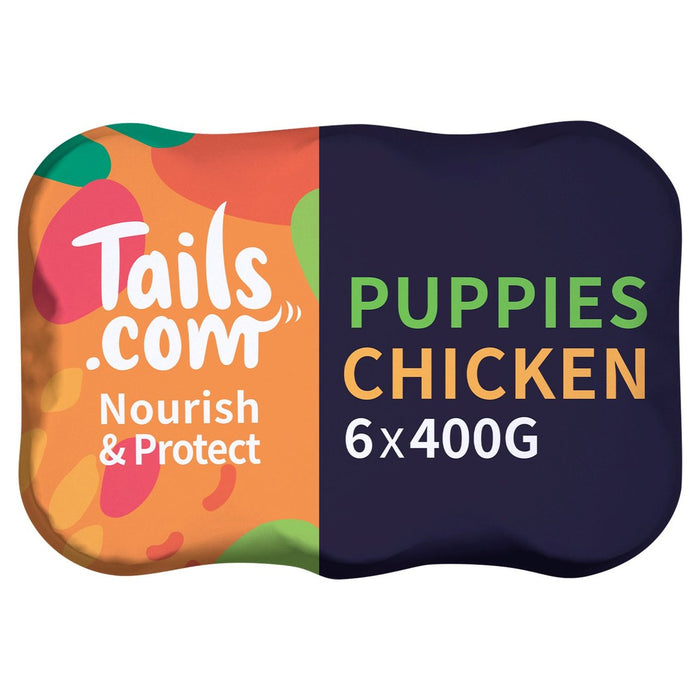 Tails.com intérieur vitalité chiot chien de nourriture humide poulet 6 x 400g